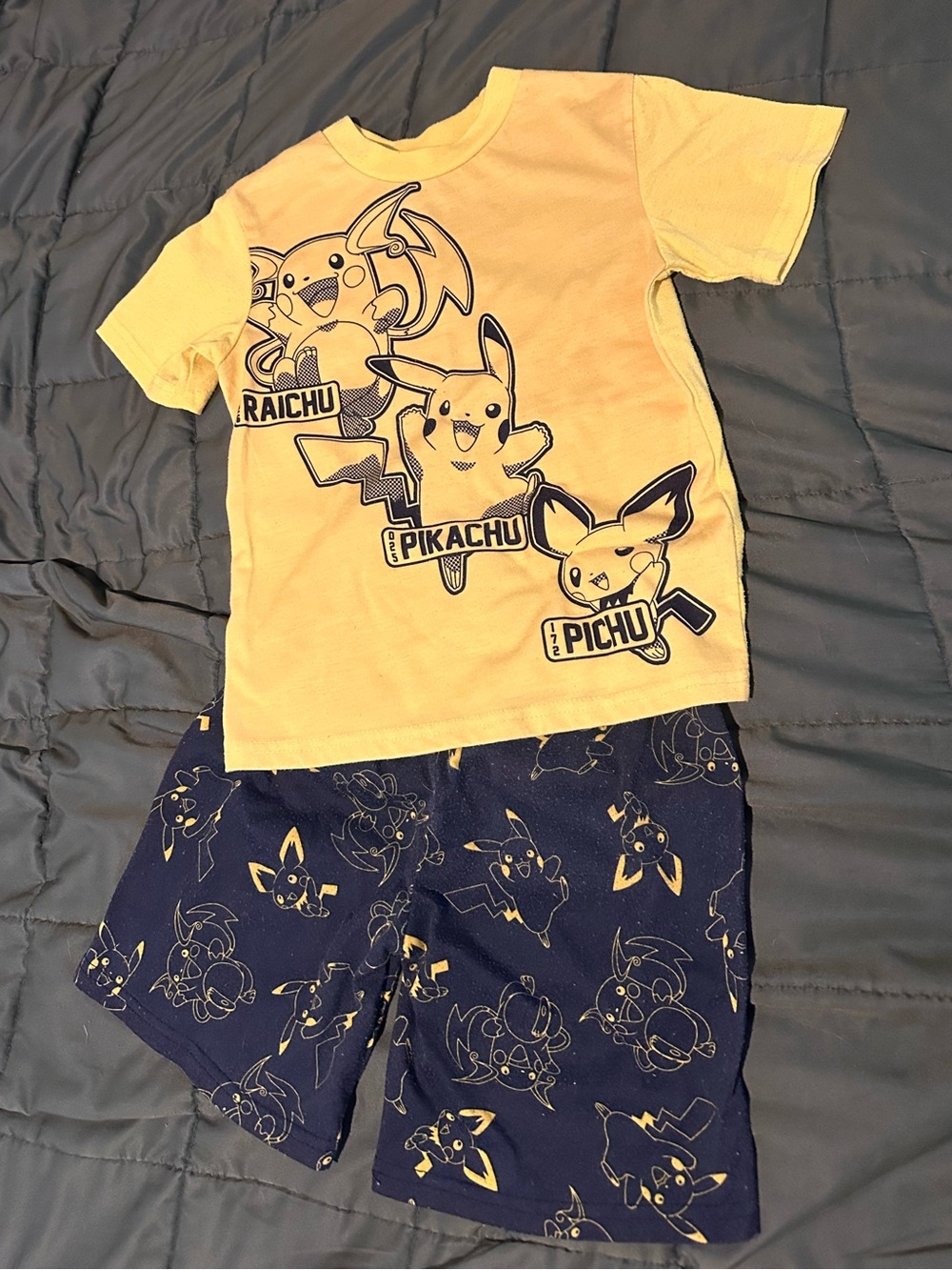 Pokemon Yellow & Black Pikachu Family Pajama Set